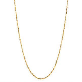 Gouden lengtecollier fantasie 42 cm 14 karaat