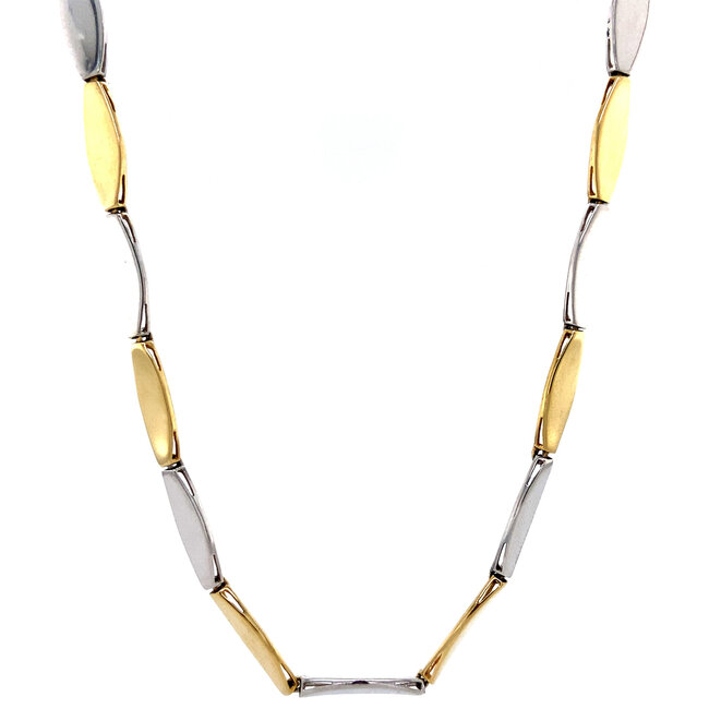 Goldener Choker Bicolor 14 Karat