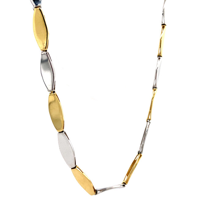 Gold choker bicolour 14 karat