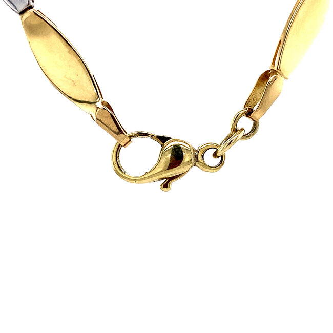Goldener Choker Bicolor 14 Karat