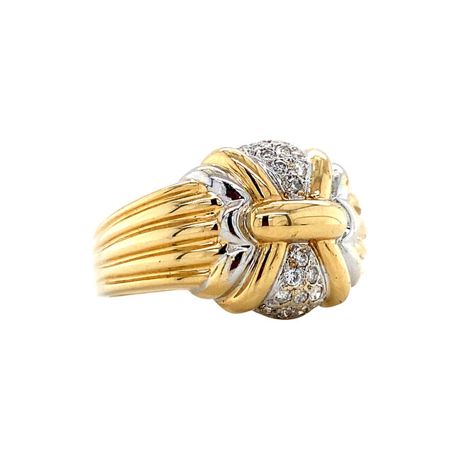Gouden ring met diamant 18 karaat