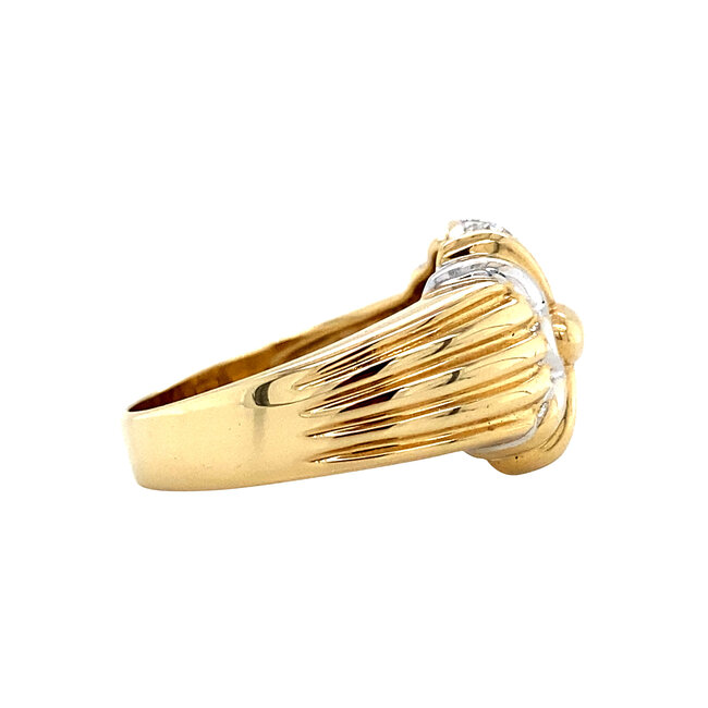 Gouden ring met diamant 18 karaat