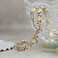 Gouden choker bicolour 45 cm 13 karaat