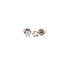 White gold solitaire stud earrings with diamond 14 kt