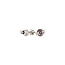 White gold solitaire stud earrings with diamond 14 kt
