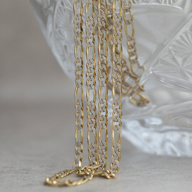 Goldene Figaro-Kette 70,5 cm 14 Karat