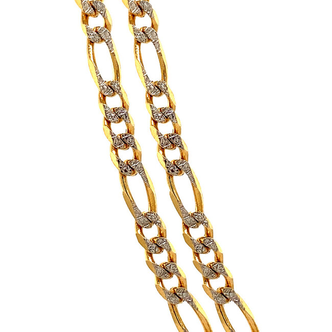 Gold Figaro necklace 70.5 cm 14 karat