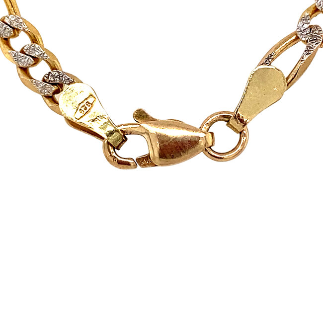 Goldene Figaro-Kette 70,5 cm 14 Karat
