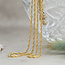 Gouden koord collier 62.5 cm 18 krt