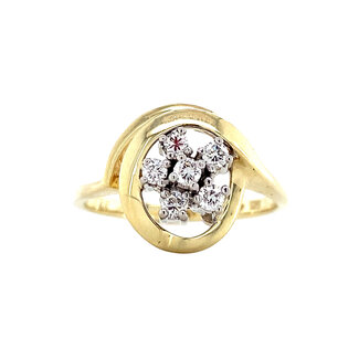 Gouden ring met diamant 14 karaat