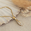 Goldenes Collier mit Anhänger mit Diamant 46 cm 14 Karat