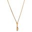 Goldenes Collier mit Anhänger mit Diamant 46 cm 14 Karat