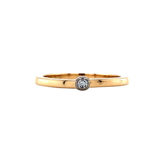 Gouden ring met diamant 14 karaat