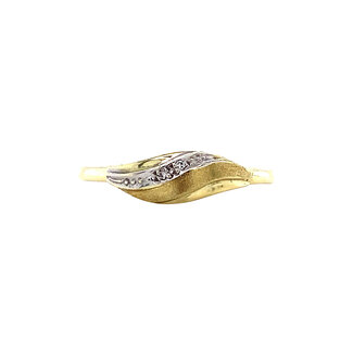 Gouden ring met diamant 14 karaat