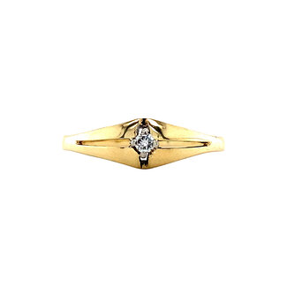 Gouden ring met diamant 14 karaat