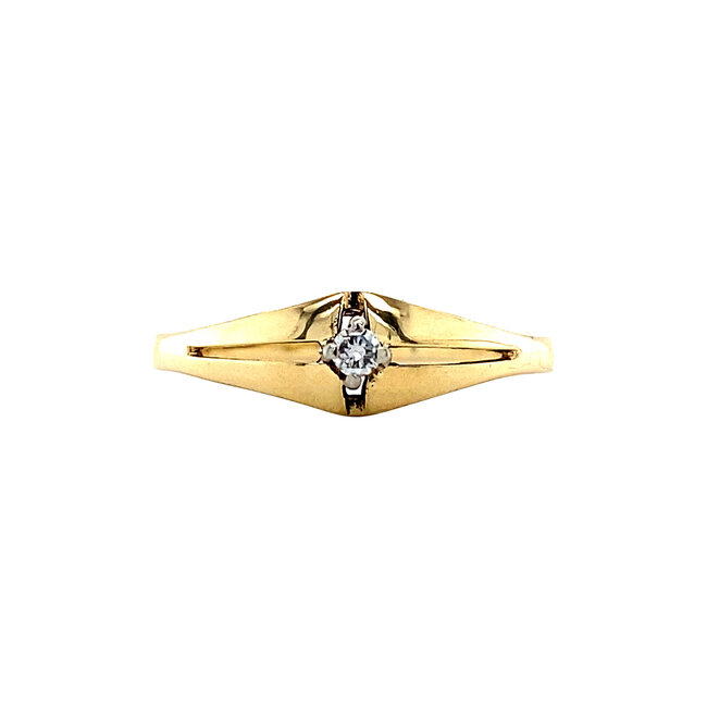 Goldring mit Diamant 14 Karat