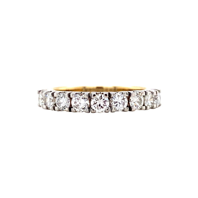 Gold memoire ring with 14 carat diamond* new