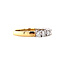 Gold memoire ring with 14 carat diamond* new