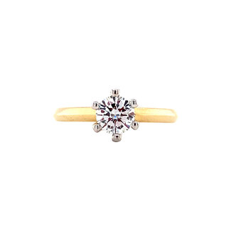 Gouden solitair ring met diamant 0.55ct. 14 karaat* nieuw