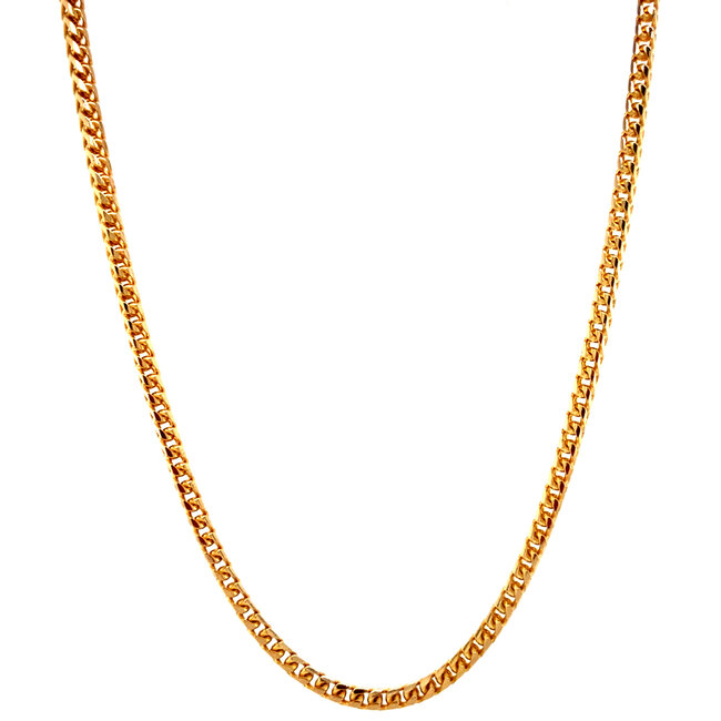 Goldener Fuchsschwanz-Collier 42 cm 14 Karat