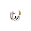 White gold hinged hoop earrings with diamond 18 karat