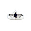Weißgoldring mit blauem Saphir 18 Karat