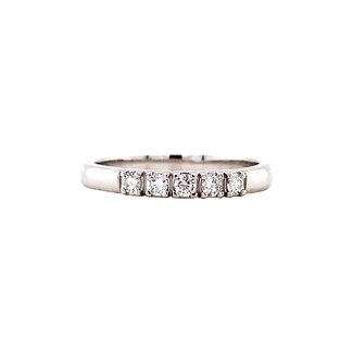 Witgouden memoire ring met diamant 14 karaat* nieuw