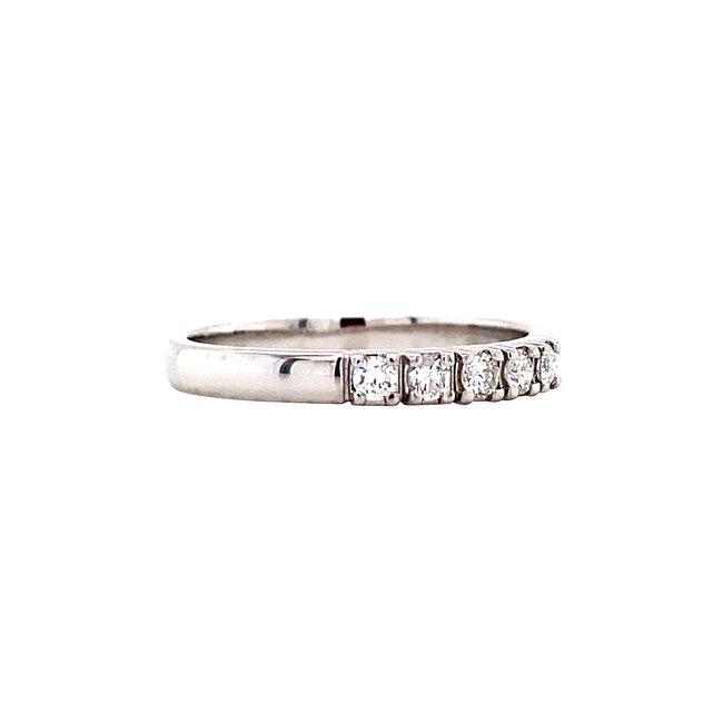 Witgouden memoire ring met diamant 14 karaat* nieuw