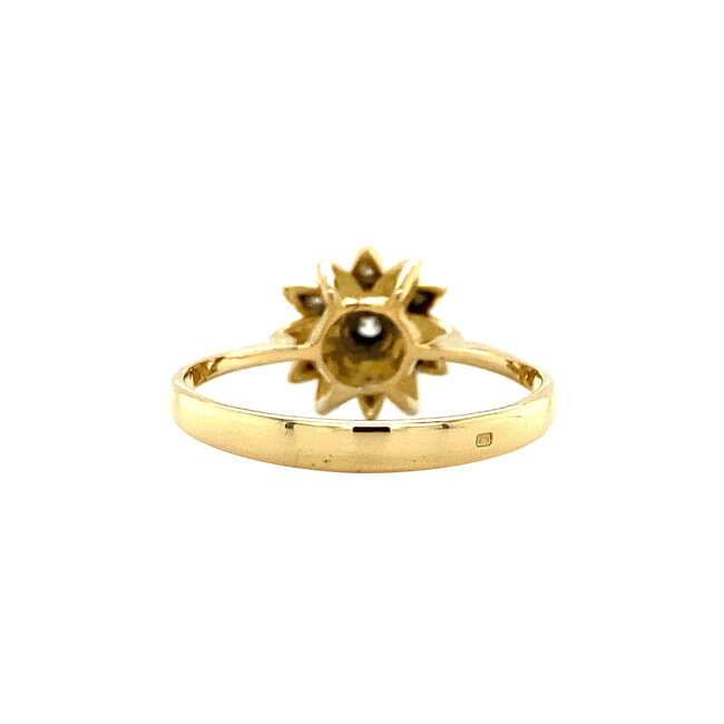 Goldener Ring mit Diamant 18 kt