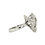 White gold cocktail ring with diamond 14 kt