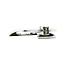 Witgouden design ring met groene diamant 14 karaat