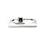 Witgouden design ring met groene diamant 14 karaat