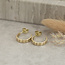 Gold half-hoops 14 karat