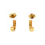 Gold half-hoops 14 karat