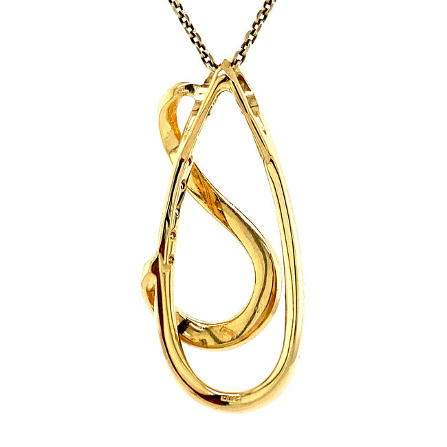 Gold pendant with diamond 18 karat