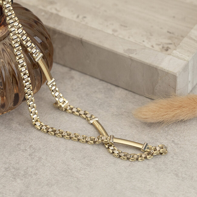 Gouden choker rolex 45 cm 14 karaat