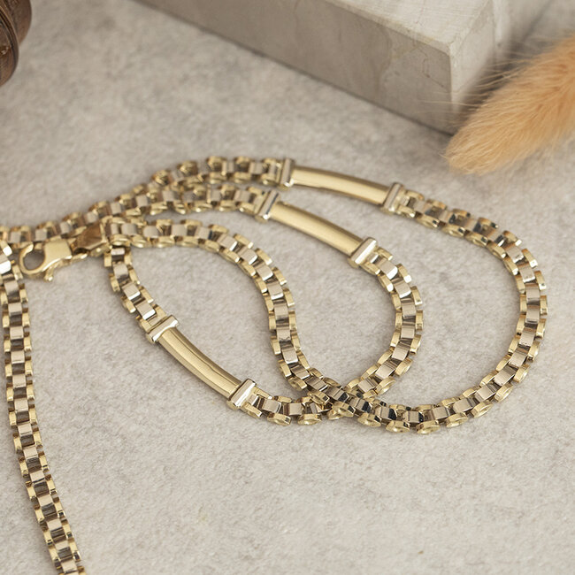 Goldener Choker Rolex 45 cm 14 Karat