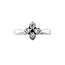 White gold ring with diamond 14 karat