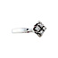 White gold ring with diamond 14 karat