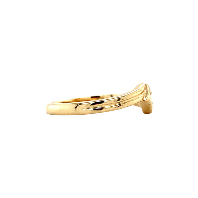 Goldener Ring mit Diamant 14 Karat
