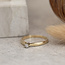 Gold solitaire ring with 14 carat diamond