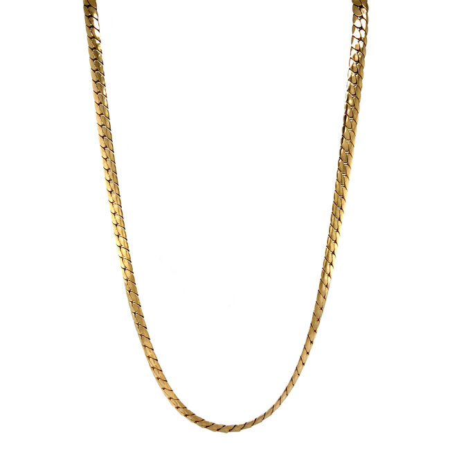 Gouden gourmet collier 46 cm 14 karaat