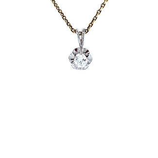Solitäranhänger aus Weißgold mit 14 Karat Diamant