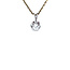 White gold solitaire pendant with diamond 14 karat