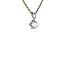 White gold solitaire pendant with diamond 14 karat