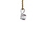 White gold solitaire pendant with diamond 14 karat