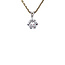 White gold solitaire pendant with diamond 14 karat