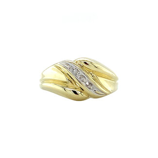 Goldener Ring mit Diamant 14 Karat