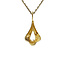 Gold pendant with zirconia 14 carat