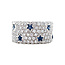 White gold ring with diamond and sapphire 18 karat